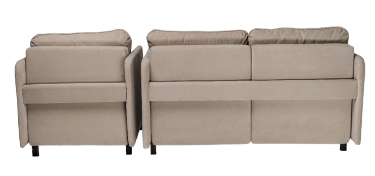 Комплект мебели диван + кресло-кровать Бэст бежевый в Ярославле - изображение 1