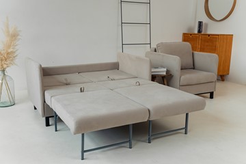 Комплект мебели диван + кресло-кровать Бэст бежевый в Ярославле - предосмотр 5