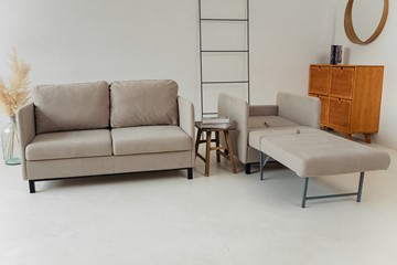 Комплект мебели диван + кресло-кровать Бэст бежевый в Ярославле - предосмотр 6