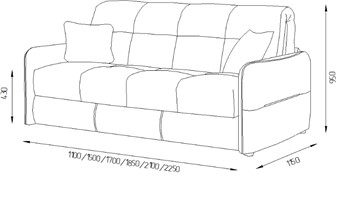 Прямой диван Токио 2 150 (НПБ) в Ярославле - предосмотр 6