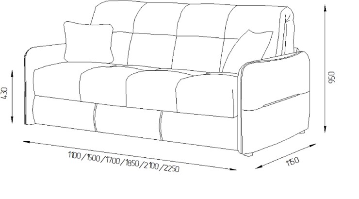 Прямой диван Токио 2 150 (НПБ) в Ярославле - изображение 6