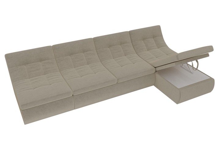 Модульный угловой диван Холидей, Бежевый (микровельвет) в Ярославле - изображение 7