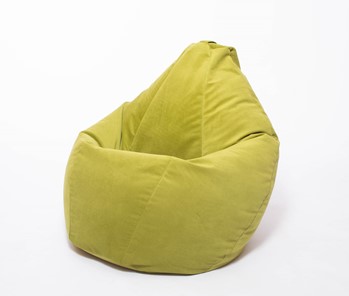 Кресло-мешок Груша малое, велюр однотон, травянное в Ярославле - предосмотр