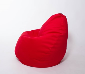 Кресло-мешок Груша большое, велюр однотон, красное в Рыбинске - предосмотр 1