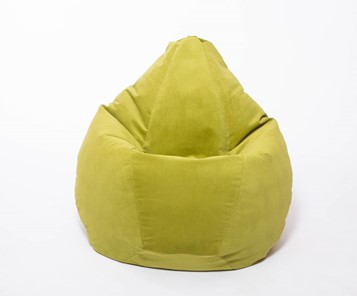 Кресло-мешок Груша малое, велюр однотон, травянное в Рыбинске - предосмотр 1
