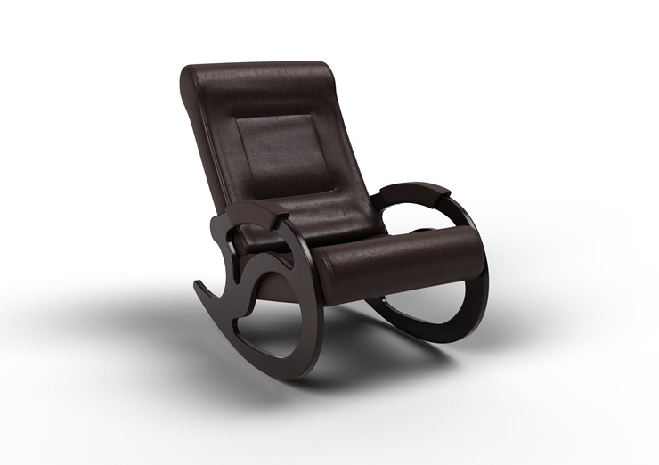 Кресло-качалка Вилла, экокожа крем 11-К-КР в Ярославле - изображение 1