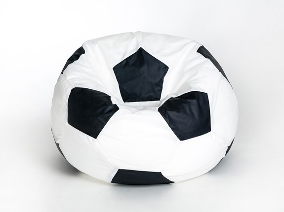 Кресло-мешок Мяч большой, бело-черный в Ярославле - изображение