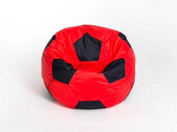 Кресло-мешок Мяч большой, красно-черный в Рыбинске - изображение