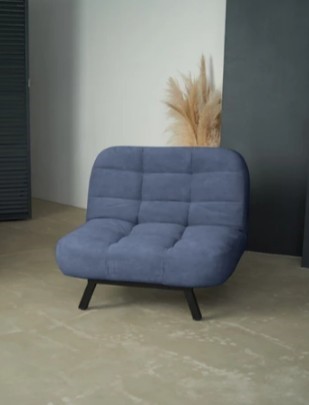 Кресло на ножках Абри опора металл (синий) в Рыбинске - изображение 8