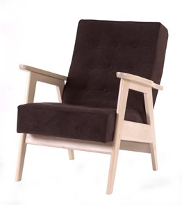 Кресло Ретро (беленый дуб / RS 32 - коричневый) в Ярославле - предосмотр
