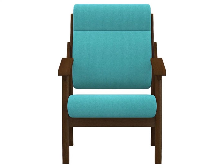 Мягкое кресло Вега 10 ткань бирюза, каркас орех в Ярославле - изображение 3