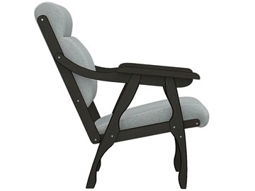 Кресло в гостиную  Вега 10 ткань серый, каркас венге в Ярославле - предосмотр 3