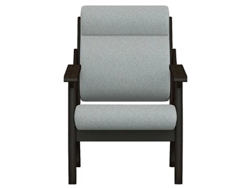 Кресло в гостиную  Вега 10 ткань серый, каркас венге в Ярославле - предосмотр 4