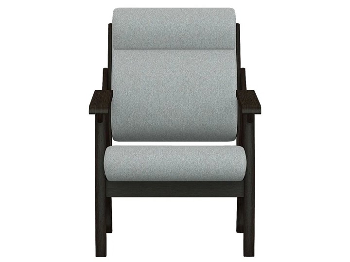Кресло в гостиную  Вега 10 ткань серый, каркас венге в Ярославле - изображение 4