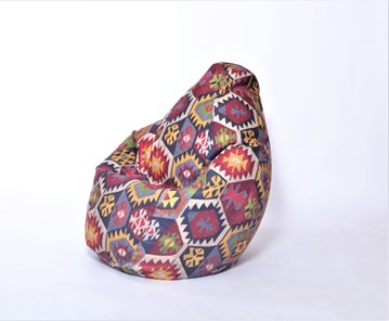 Кресло-мешок Груша малое, велюр принт, мехико графит в Рыбинске