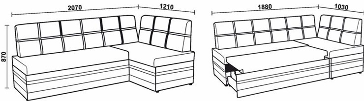 Кухонный диван НЕО КМ-06 ДУ с механизмом в Ярославле - изображение 5