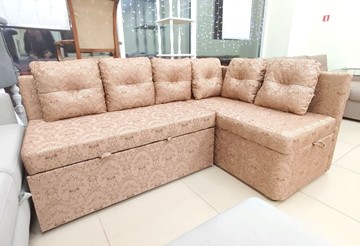 Кухонный угловой диван Яшма 1 ДУ Весь в ткани Жаккард AFINA 06 в Ярославле