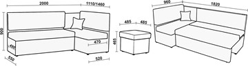 Угловой кухонный диван Нео КМ 3 с механизмом 2000*1110 в Рыбинске - предосмотр 20