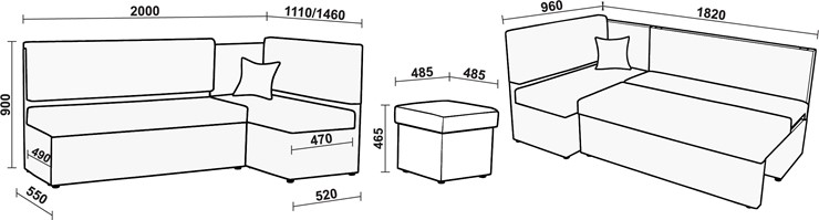 Угловой кухонный диван Нео КМ 3 с механизмом 2000*1110 в Рыбинске - изображение 20