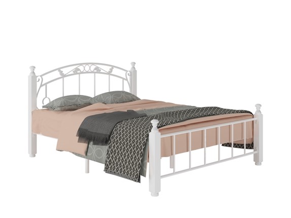 Кровать двуспальная Гарда 5, 160х200, белая в Ярославле - изображение