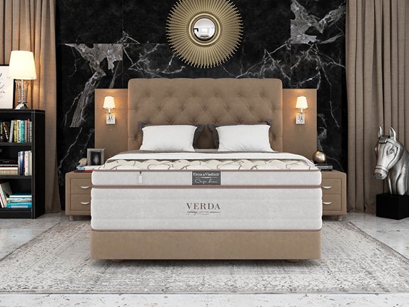 Кровать спальная Alliance/Podium M 160х200, Флок (Велсофт Какао) в Ярославле - изображение