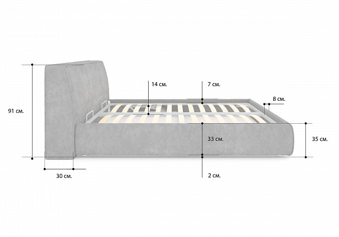 Кровать с подъемным механизмом Altea 180х200 в Ярославле - изображение 3
