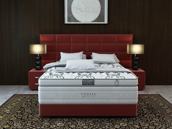 Кровать в спальню Chocolate/Podium M 160х200, Микровелюр (Manhattan Гранатовый) в Ярославле - изображение