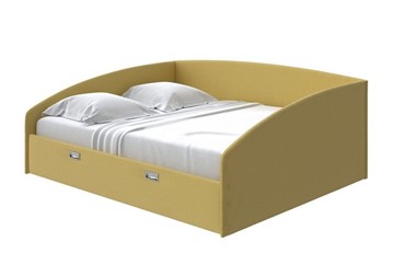 Кровать 2-спальная Bono 160х200, Рогожка (Firmino Канареечный) в Ярославле
