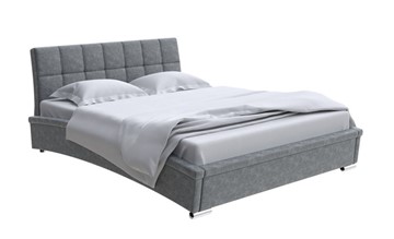 Кровать в спальню Corso-1L 160x200, Велюр (Gratta 4 Серый космос) в Ярославле