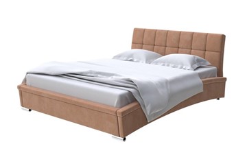 Спальная кровать Corso-1L 200x200, Микровелюр (Manhattan Брауни) в Ярославле