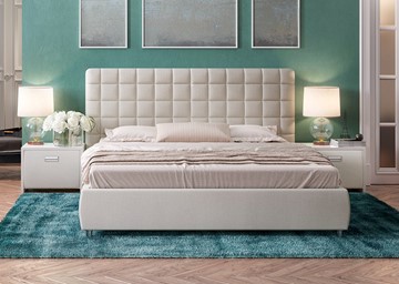 Кровать 2-спальная Corso-3 140x200, Искусственная шерсть (Лама Лён) в Ярославле