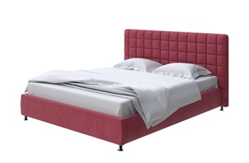 Двуспальная кровать Corso-3 140x200, Микровелюр (Manhattan Гранатовый) в Ярославле