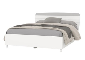 Спальная кровать Милана 1600 (4-22906бел\серый) в Ярославле