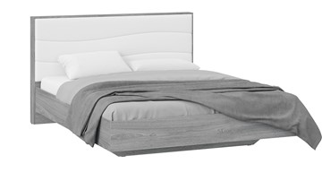 Двуспальная кровать Миранда тип 1 (Дуб Гамильтон/Белый глянец) в Рыбинске