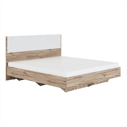 Двуспальная кровать Николь (мод.1.6) 1,8 белая экокожа, с ортопедическим основанием в Ярославле - изображение