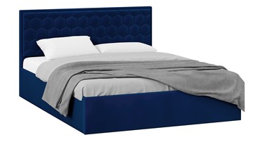 Двуспальная кровать с подъемным механизмом Порто (Велюр Confetti Blue) без заглушины в Ярославле