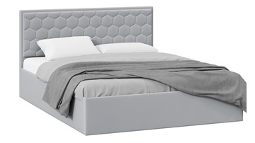 Кровать 2-спальная с подъемным механизмом Порто (Велюр Confetti Silver) без заглушины в Ярославле