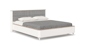 Двуспальная кровать Стефания 1600 с кроватным основанием ЛД 413.150, Дуб Маувелла PR/Белый в Ярославле