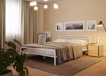 Кровать 1.5-спальная Леон, 1200, белый в Рыбинске