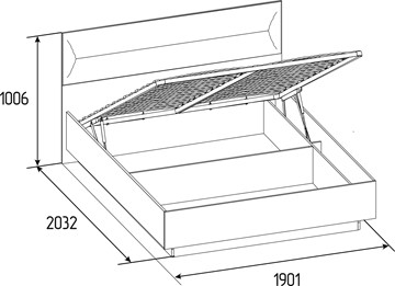 Кровать с подъемным механизмом Neo 306 Люкс (1800) в Ярославле - предосмотр 4
