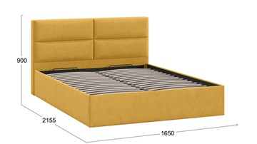 Кровать с механизмом 2-спальная Глосс Тип 1 (Микровелюр Wellmart Yellow) в Ярославле - предосмотр 1