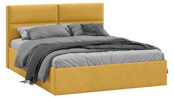 Кровать с механизмом 2-спальная Глосс Тип 1 (Микровелюр Wellmart Yellow) в Ярославле - изображение