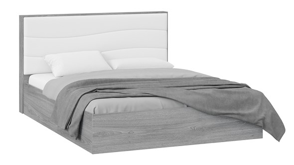 Кровать с механизмом 2-спальная Миранда тип 1 (Дуб Гамильтон/Белый глянец) в Рыбинске - изображение