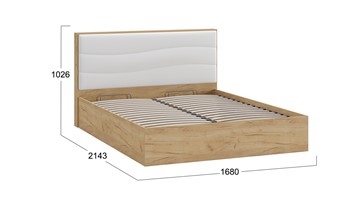 Кровать с механизмом двуспальная Миранда тип 1 (Дуб крафт золотой/Белый глянец) в Рыбинске - предосмотр 1
