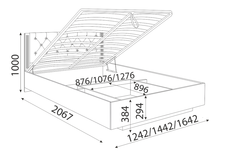 Кровать с подъемным механизмом Тиффани М41 в Ярославле - изображение 3