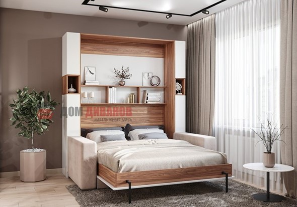 Кровать-шкаф с диваном Добрава, 1400х2000 в Ярославле - изображение
