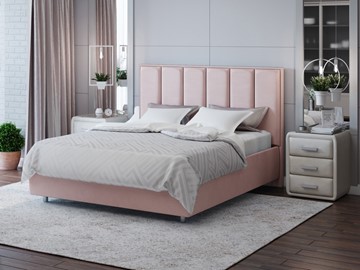 Спальная кровать Routa 90х200, Велюр (Ultra Розовый мусс) в Ярославле