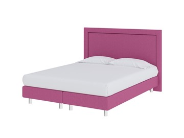 Полутороспальная кровать London Boxspring Elite 140х200, Рогожка (Savana Berry (фиолетовый)) в Рыбинске