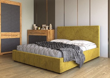 Кровать в спальню Нельсон Абстракция 140х200 (вариант 1) с подъёмным механизмом в Ярославле - предосмотр 1
