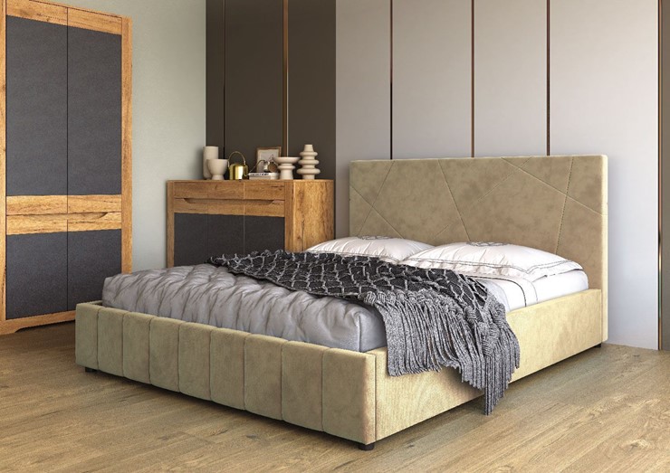 Кровать в спальню Нельсон Абстракция 120х200 (вариант 3) с основанием в Ярославле - изображение 1